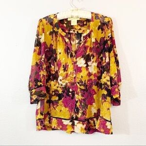 Urban Outfitters Staring At Stars Sheer Floral Top